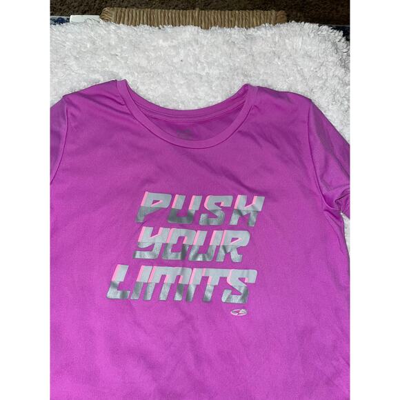 Champion girls sz. 14/16 purple “ Push your limits” Sport Tee. Cute, great shape - Picture 2 of 7